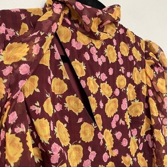 NWT keepsake the label dissolve long sleeve mini dress in chocolate rose sz.XXS - Picture 3 of 7